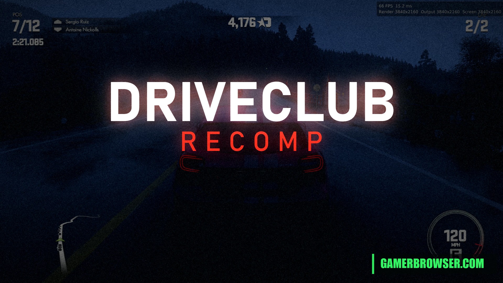 DriveClub Recomp: Evolution's PS4 racer running natively on Windows