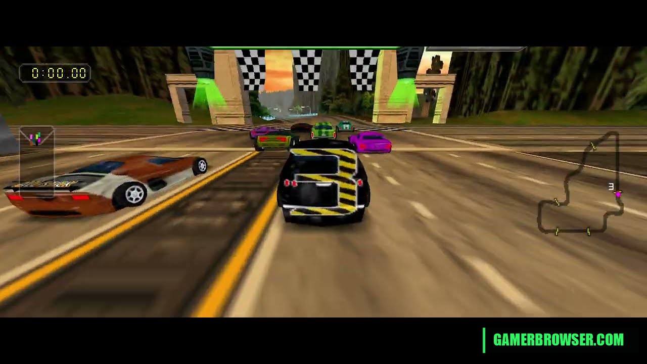 Rush 2: Extreme Racing USA recompiled into a native PC game, build 1.0.23 out