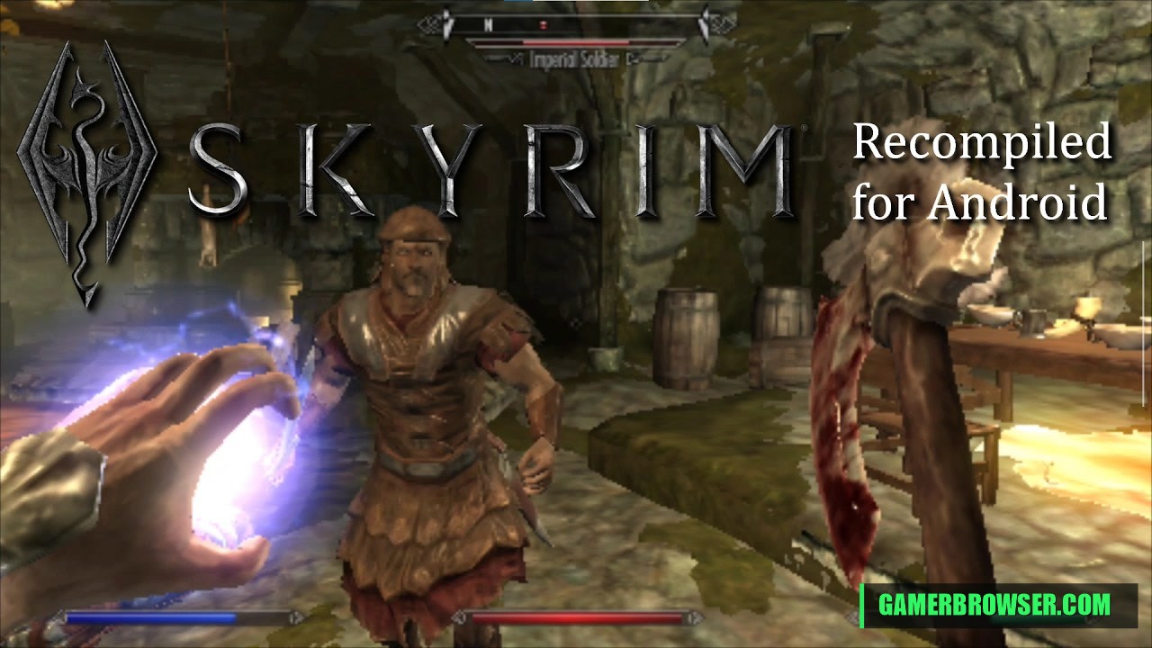 Skyrim (2011) statically recompiled for Android phones