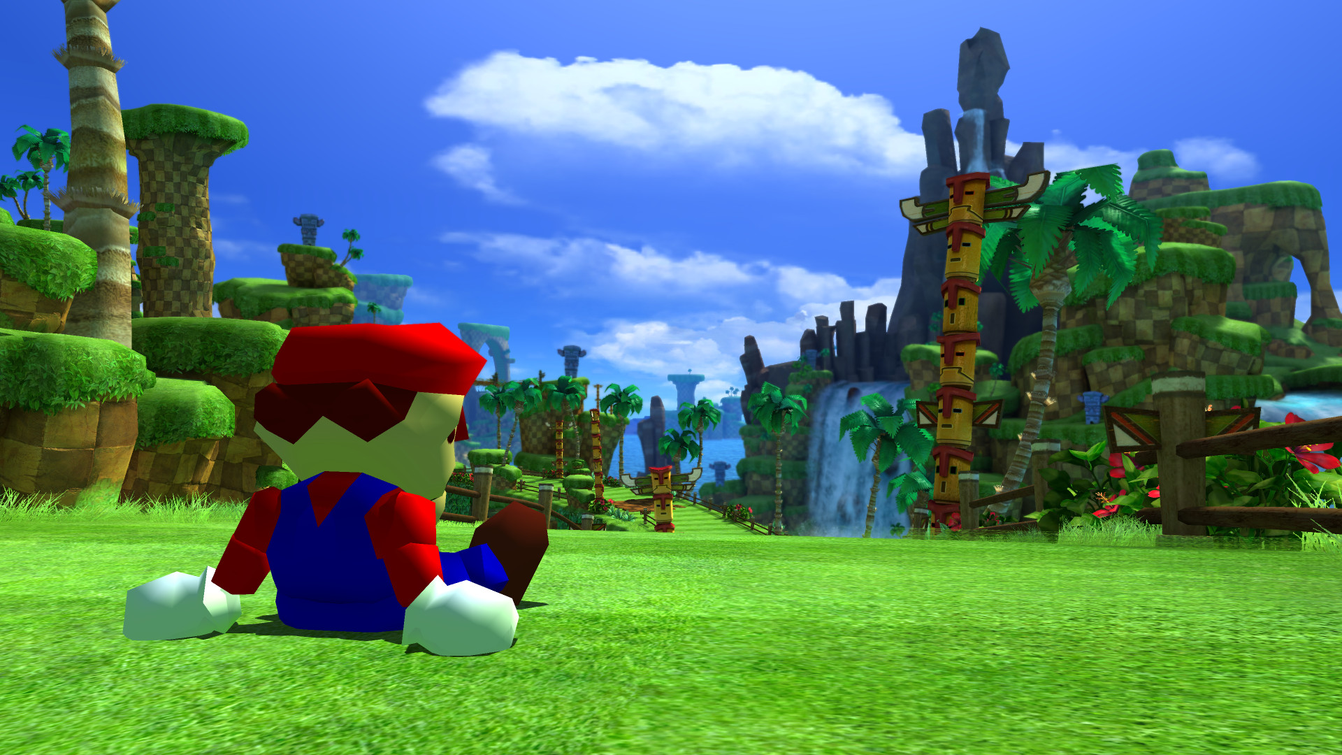 SM64 Generations: play Sonic Generations as Super Mario 64's Mario, with his full moveset