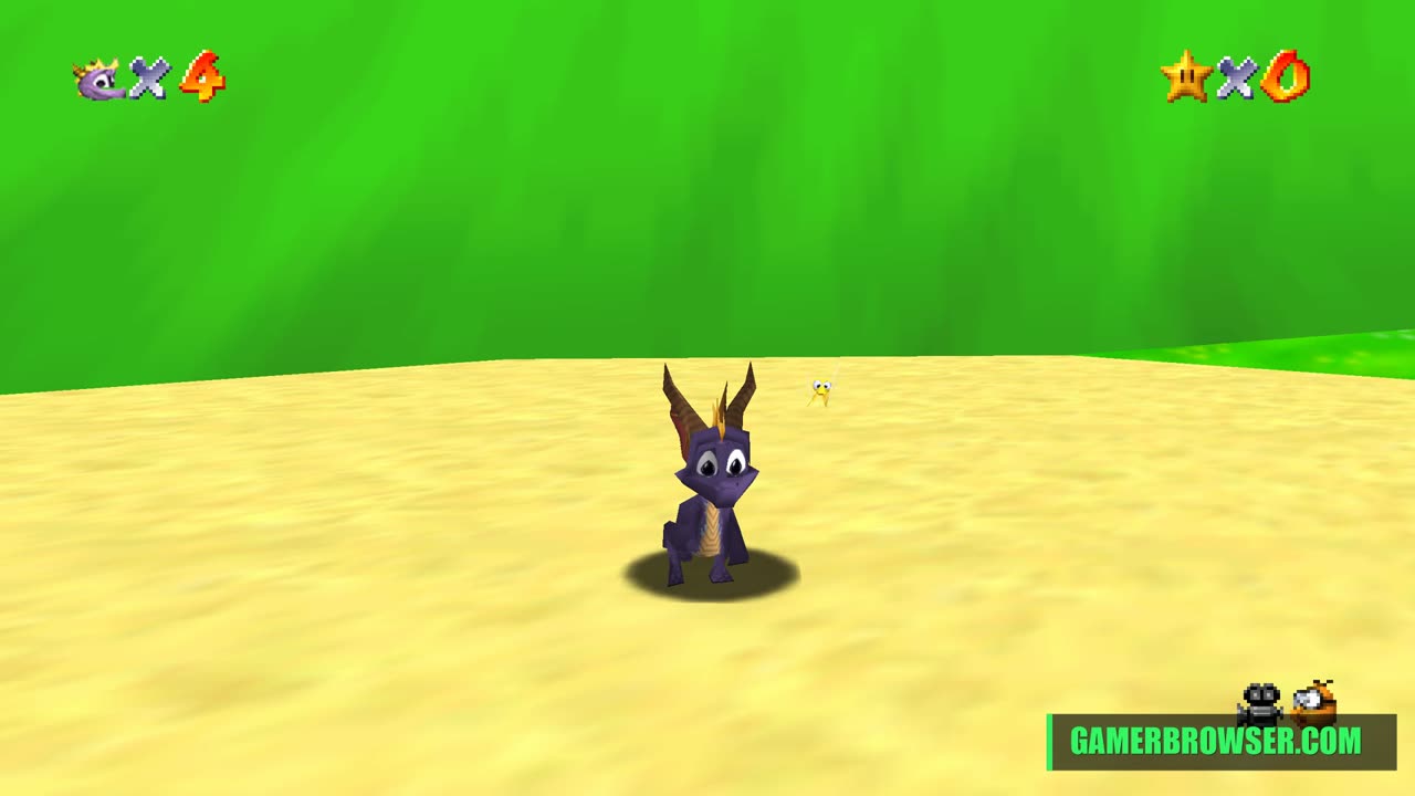 Super Spyro 64: play Super Mario 64 as Spyro the Dragon, with gliding and fire breath